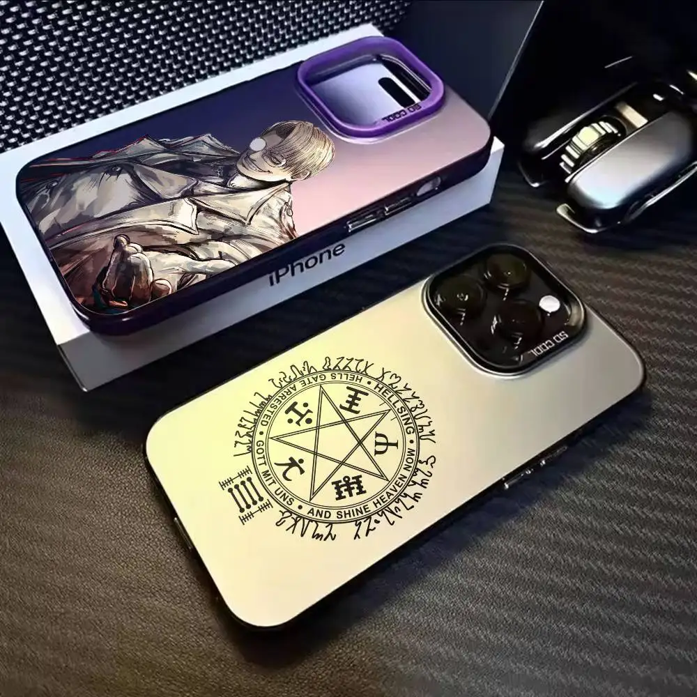 

Hellsing Cool Logo Phone Case For iPhone 17,16,15,14,13,12,11,Mini,Pro,E,MAX White Matte Shockproof Cover