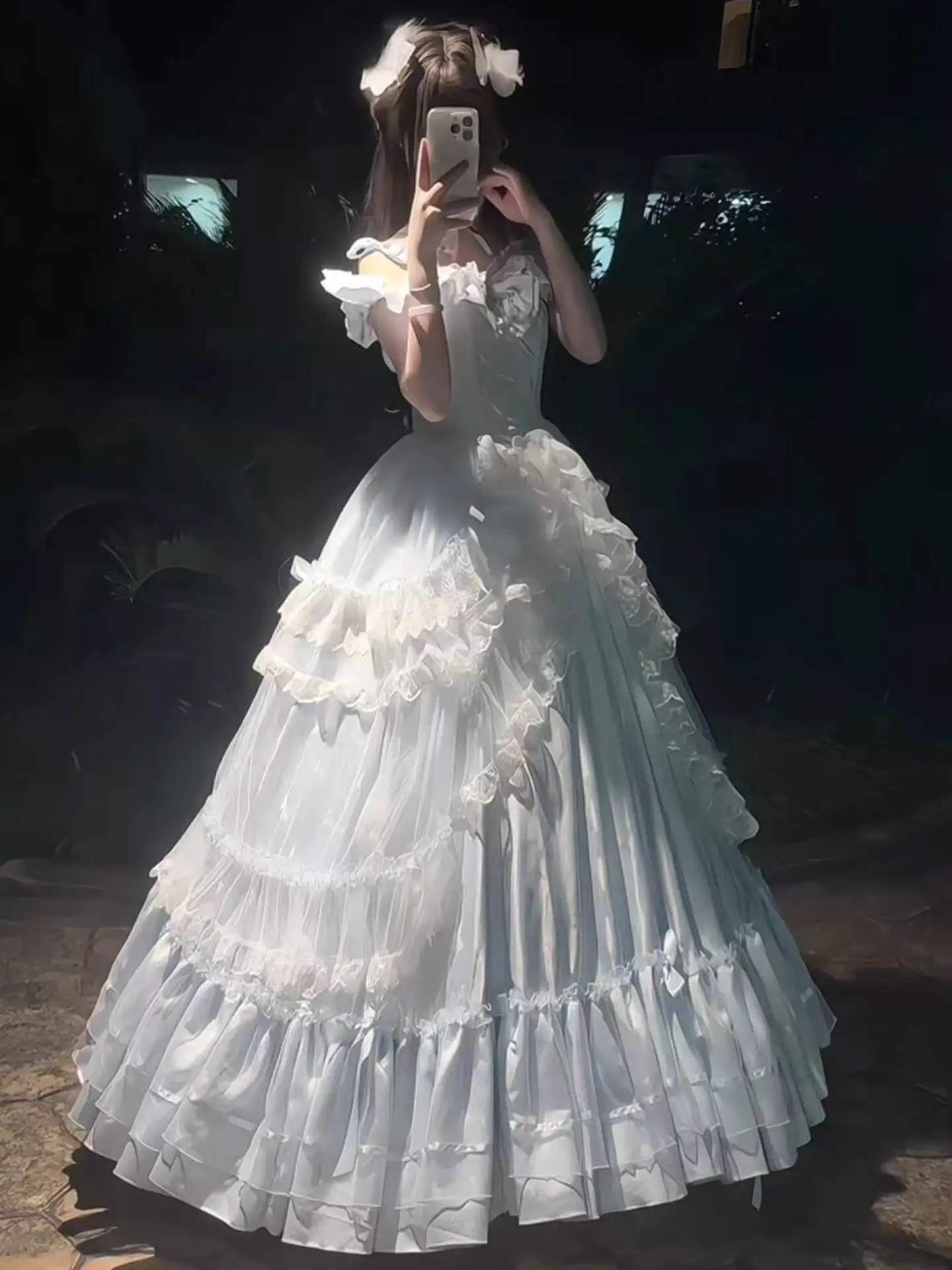 

Синее платье Лолиты, вечернее платье для женщин, новинка 2025, высококачественное стильное свадебное платье принцессы для церемонии совершеннолетия