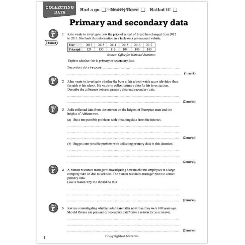 بيرسون مراجعة Edexcel GCSE إحصائيات مراجعة المصنف لعام 2025 و2026 امتحان بيرسون بيرسون التعليم 9781292191614 كتاب #2