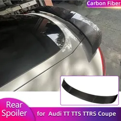 Full Carbon Fiber Rear Trunk Spoiler Wings for Audi TT TTS TTRS Coupe 2-Door 2015-2019 Car Racing Rear Spoiler Boot Wing Lip