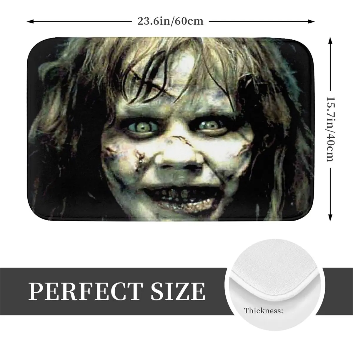 The Exorcist Horror Movie Anti-slip Doormat Floor Mat Carpet Rug for Kitchen Entrance Home Bathroom Living room Footpad Mats