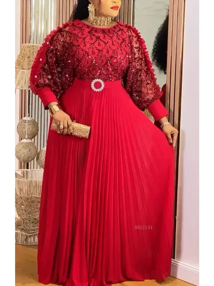 

2026 Christmas Fashion African Party Dresses For Women Dubai Ankara Wedding Evening Gown Plus Size Elegant Turkey Maxi Dress