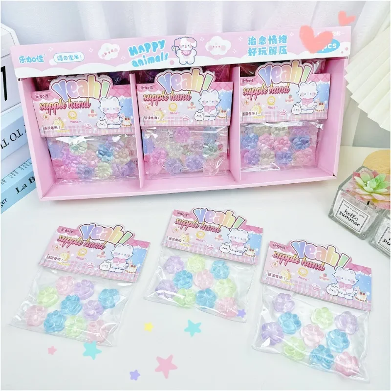 Griffe de chat lumineuse, jouets à presser pour enfants, patte de chat douce et mignonne, jouet de décompression à rebond lent, cadeaux pour garçons et filles