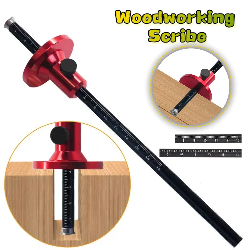 Woodworking Scriber And Marking Tools - With Inch And Mm Scale For Drawing Parallel Lines Mortise Measuring And Layout Caliper