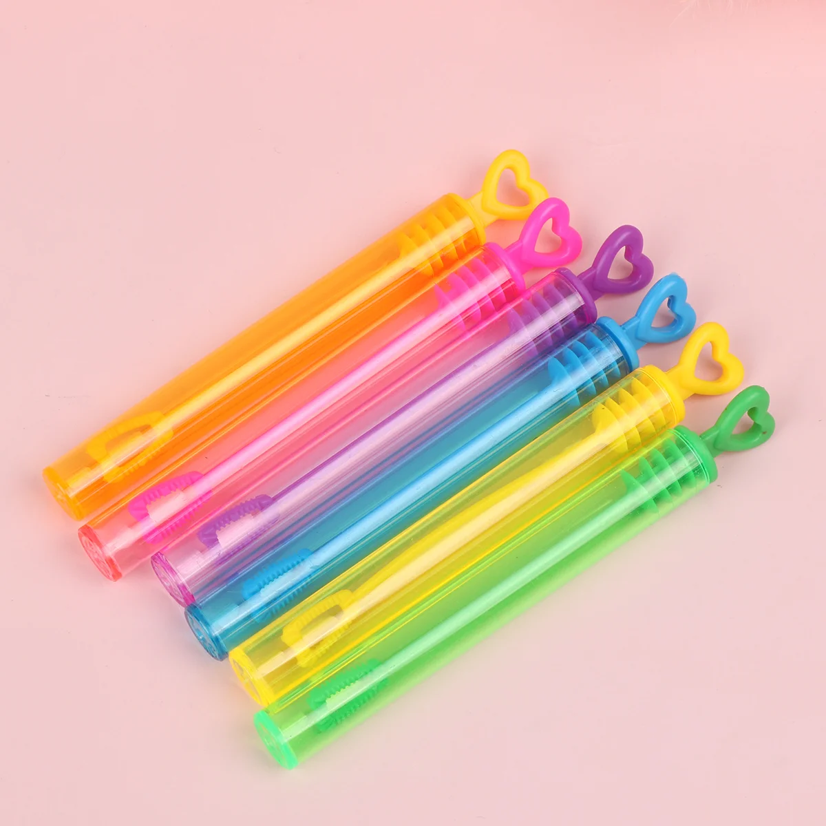 

24 Pcs Colorful Water Bottles Bubble Wands Heart-shaped Stick Maker Bubbles Fun Toys