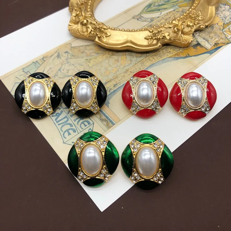 medio-brincos-antigos-coloridos-strass-vitrificado-retro-simples-barroco-perola-pendientes-acessorios