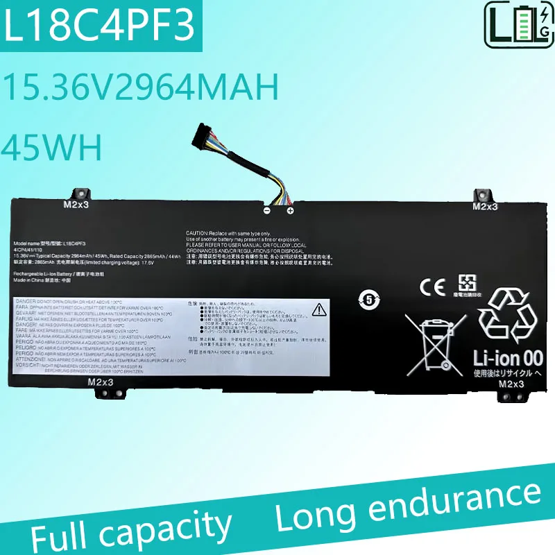 

Replacement Battery L18C4PF4 for Lenovo IdeaPad S540-14IWL C340-14API Xiaoxin Air14 2019 K3-IWL L18M4PF3 L18M4PF4 L18C4PF3