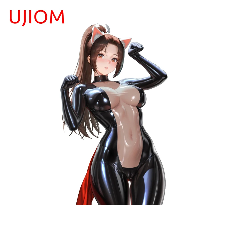 UJIOM Mai Shiranui Bodysuit Girl Alluring Wall Sticker Cartoon Computer Case Trunk Decal Scratch-proof Adhesive House Decoration