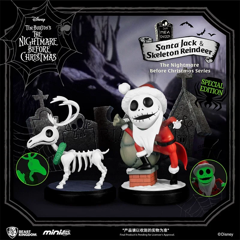 Original The Nightmare Before Christmas Jack Skellington Vampire Teddy Figure Halloween Trendy Collectible Ornament holiday Gift