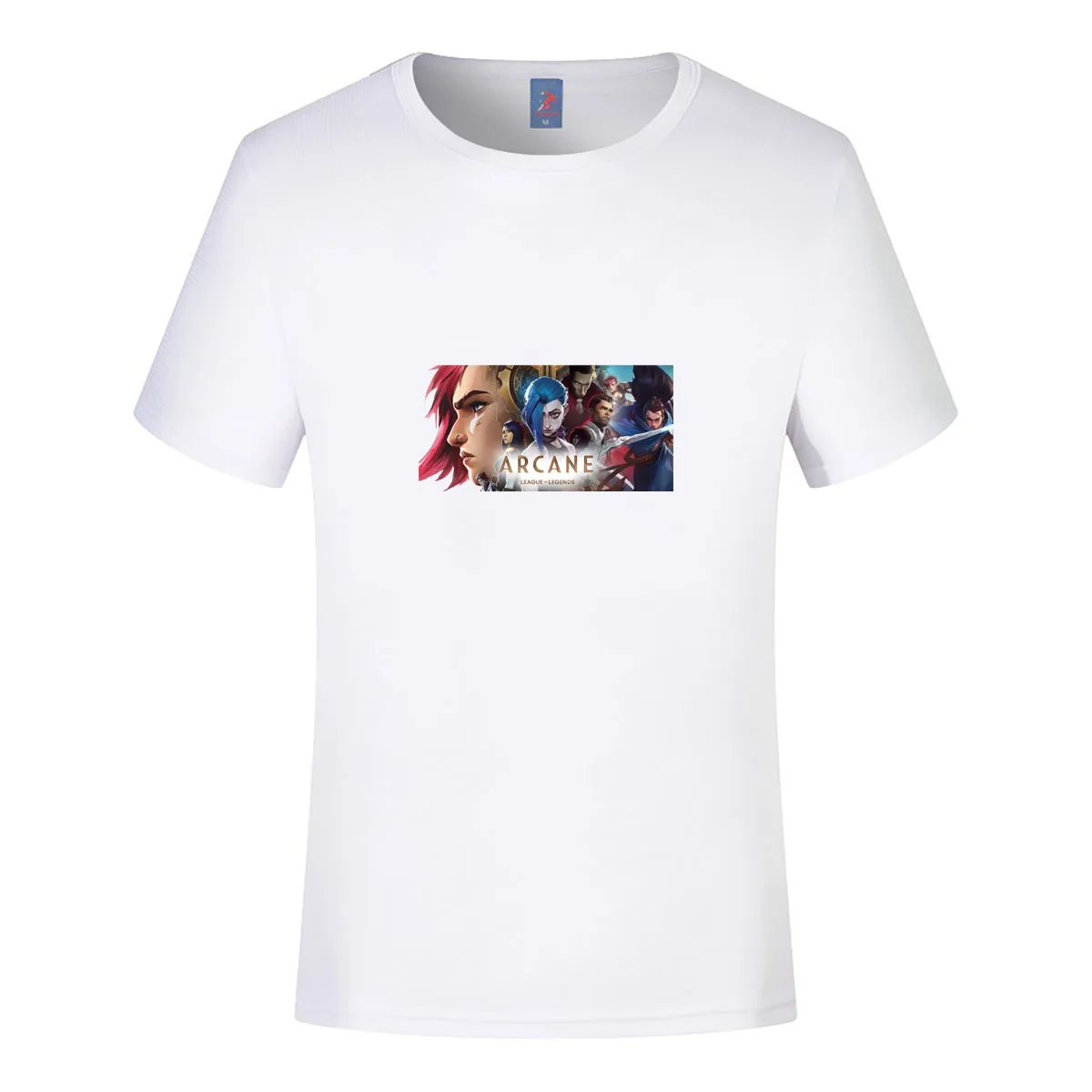 Arcane 2 Jinx Vi T-shirt Game League of Legends Men Women Summer Fashion Printed Clothing Casual Streetwear Cotton Tops