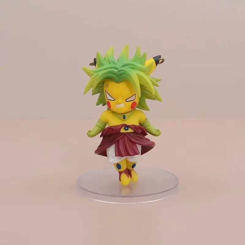 

Pikachu anime Pikachu Cross-dressing Broly Statue model.PVC material.Desktop decoration Collection handmade model