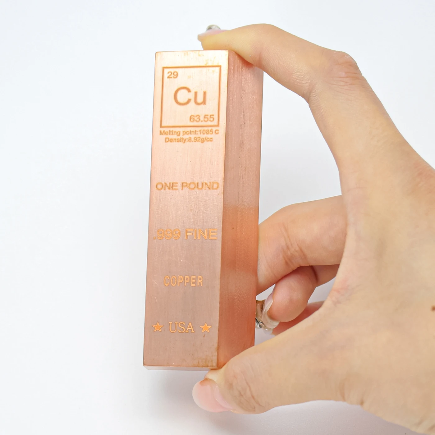 SOLID 1PL .999 PURE COPPER BAR PERIODIC TABLE ELEMENT DESIGN PERFECT GIFT & DISPLAY PAPERWEIGHT Copper Ingot, Investment Grade