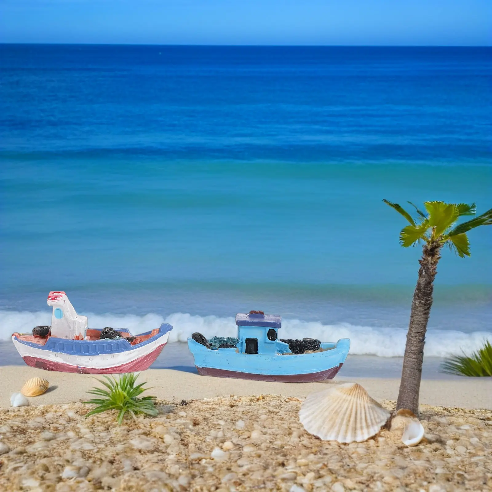 

Набор из 8 миниатюрных лодок: стильные аксессуары в пляжном стиле для декора рабочего стола, мини-домов и DIY-проектов.