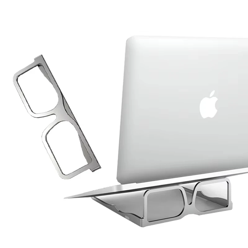 Universal Glasses Shape Laptop Stand for Desk Aluminum Mount Computer Stand for IPad for Book for Tablets