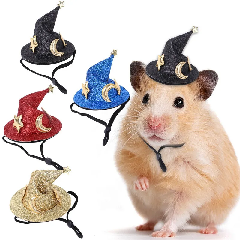 Hamster Hat Gilts Bear Clothes Holiday Decorations Star and Moon Ball Hat Mini Small Pets Parrot Hat Decorative Accessories 햄스터