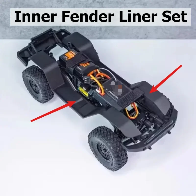 1/24 Scale RC Crawler Inner Fender Liners for Axial SCX24 Base Camp custom size No Cutting Mount RC Vehicle Modification Parts