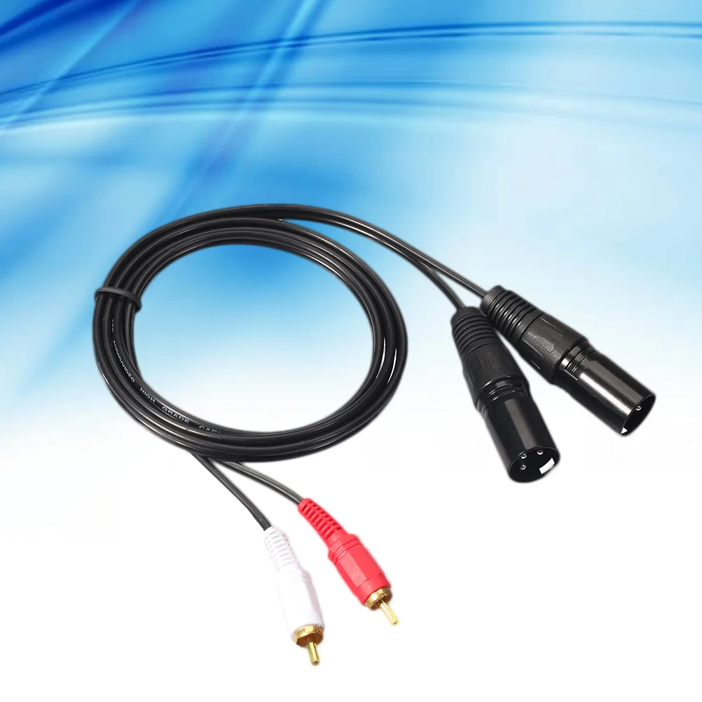 

1.5M 2 Male To 2 Xlr Male Audio Cable Shielded Pvc Wear-Resistant Adapter For Dvd Vcd Radio Tape Recorder Mixing Console