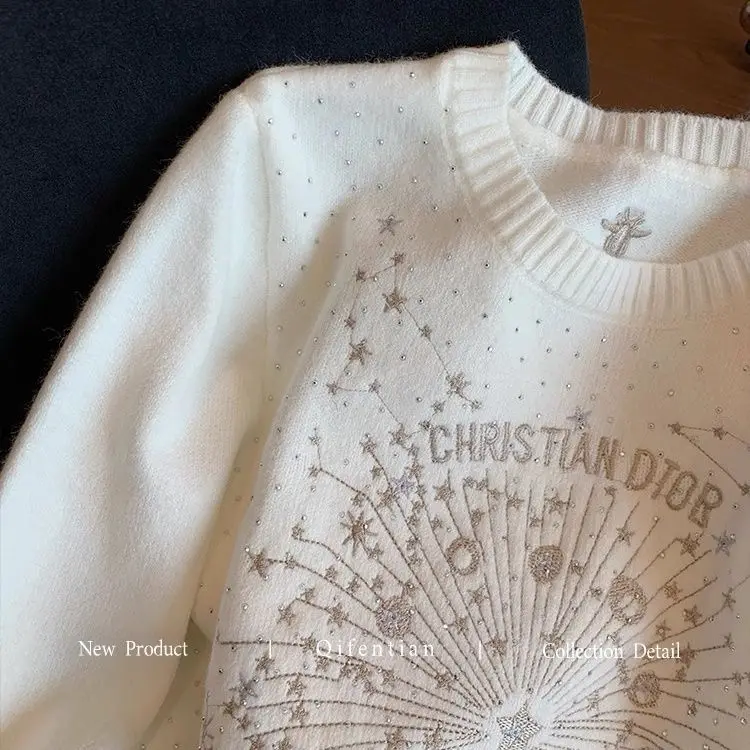 المرأة الصيف ستار التطريز تي شيرت لينة متماسكة فضفاضة تناسب بلوزات مستديرة العنق 2025 العصرية عادية أنيقة تنفس ارتداء اليومي