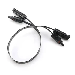 Waterproof 30cm Length Dual PVC Flat Solar Extension Cable Windows Door Through MC Connector Cable