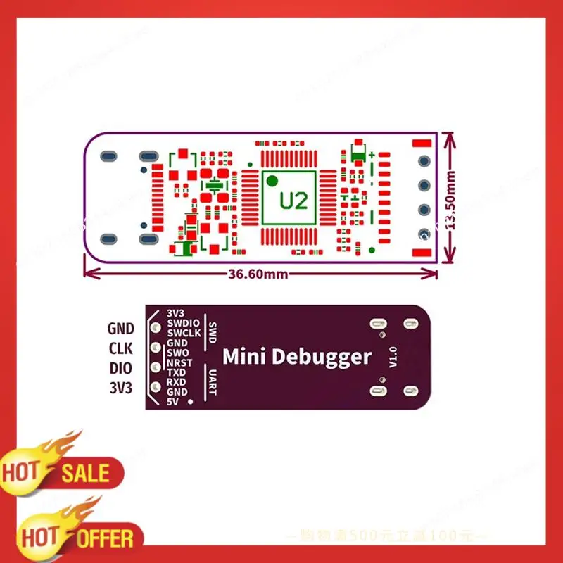 Mini débogueur B47C, puce SWD SWO USB vers Module Uart