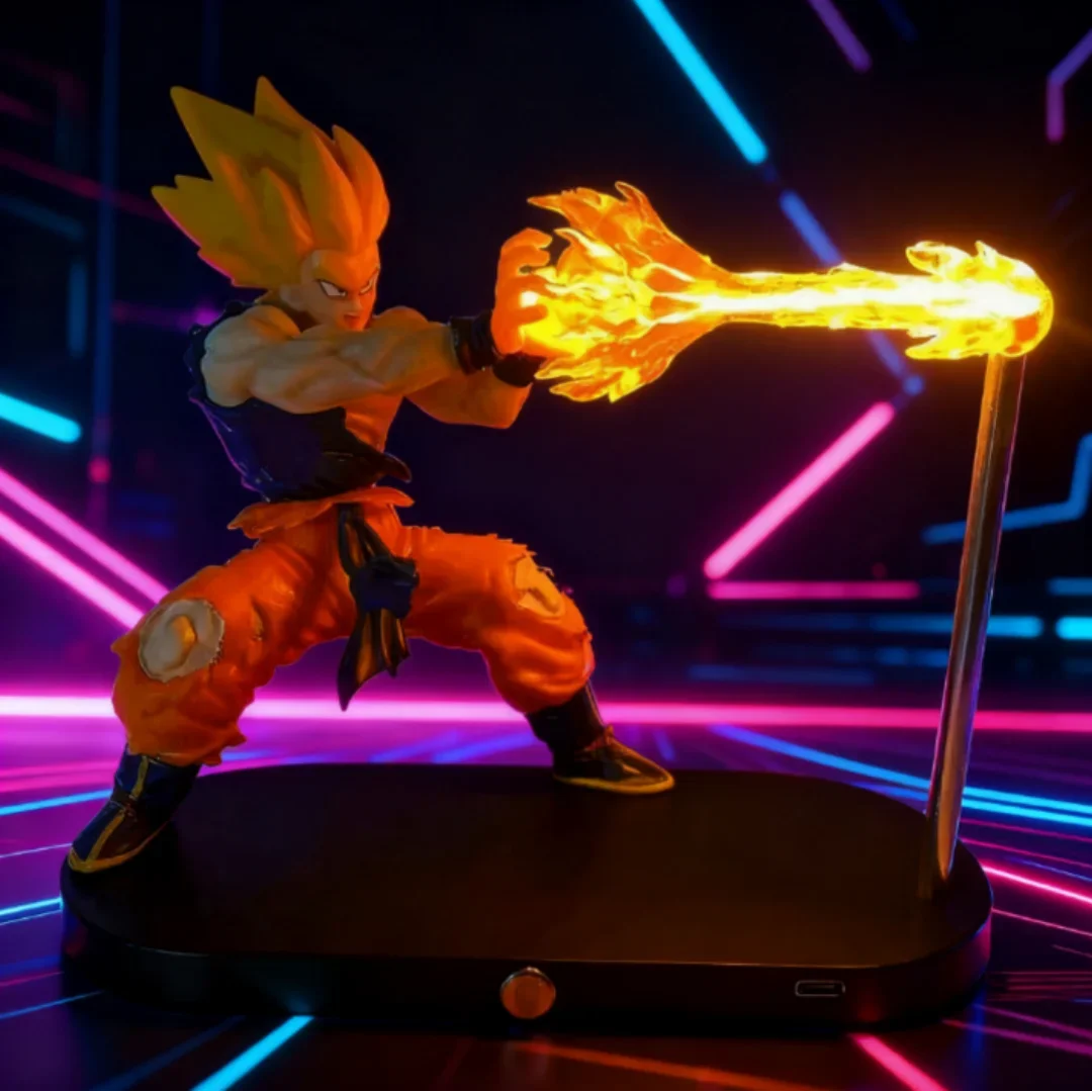 16cm nuevo Super Saiyan Dragon Ball Z onda de choque Goku estatua de Anime modelo escena brillo muñeca de juguete decoración de escritorio regalo de Navidad