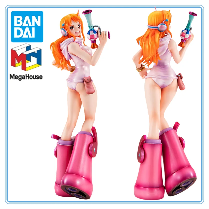 

BANDAI MegaHouse Original One Piece Nami Portrait of Pirates Evolutionary History Anime Cartoon Garage Kit Gifts Toys Model