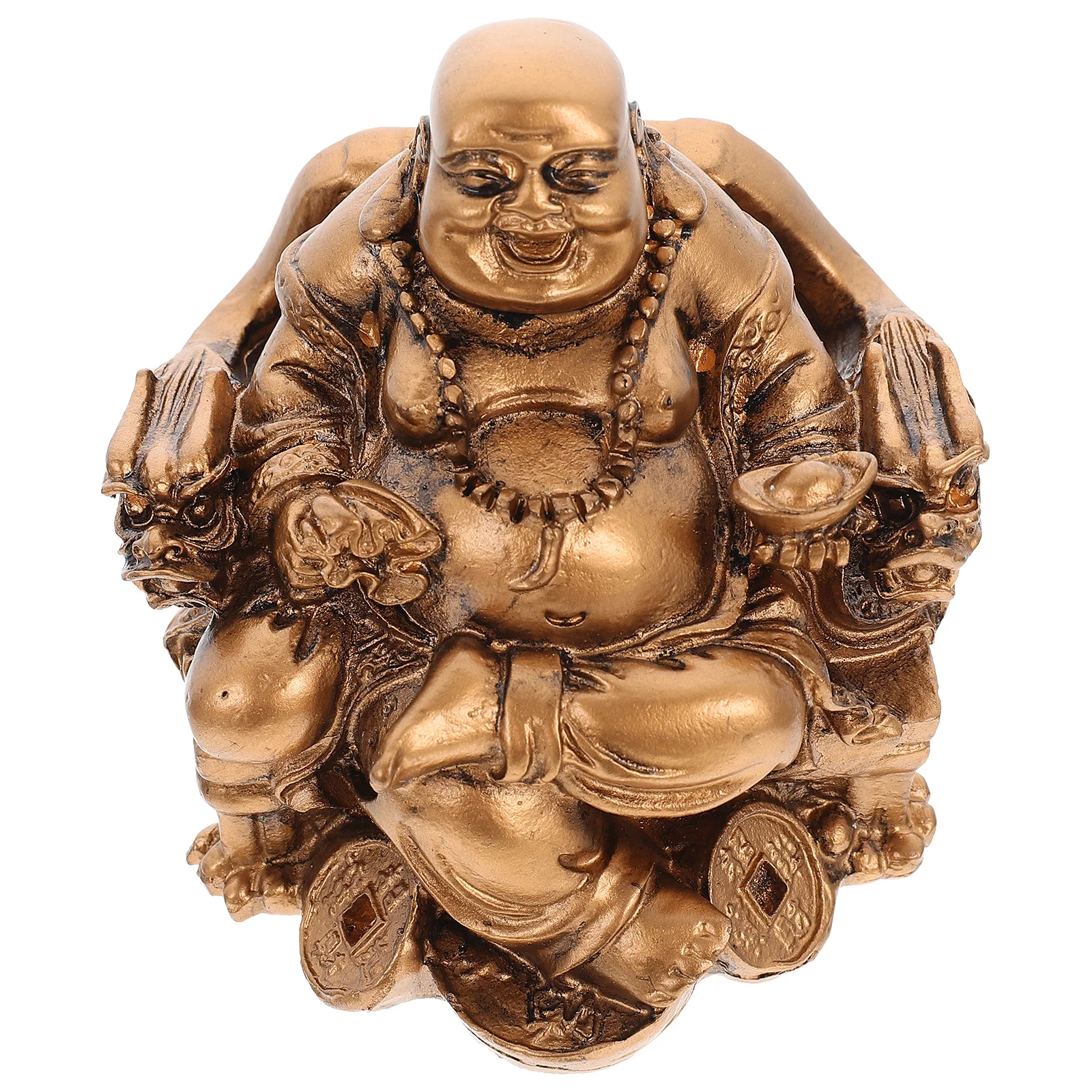 

Resin Maitreya Sitting Buddha Dragon Chair Resin Craft Home Office Tea Room Decorative Sculpture Maitreya Sitting Adorn