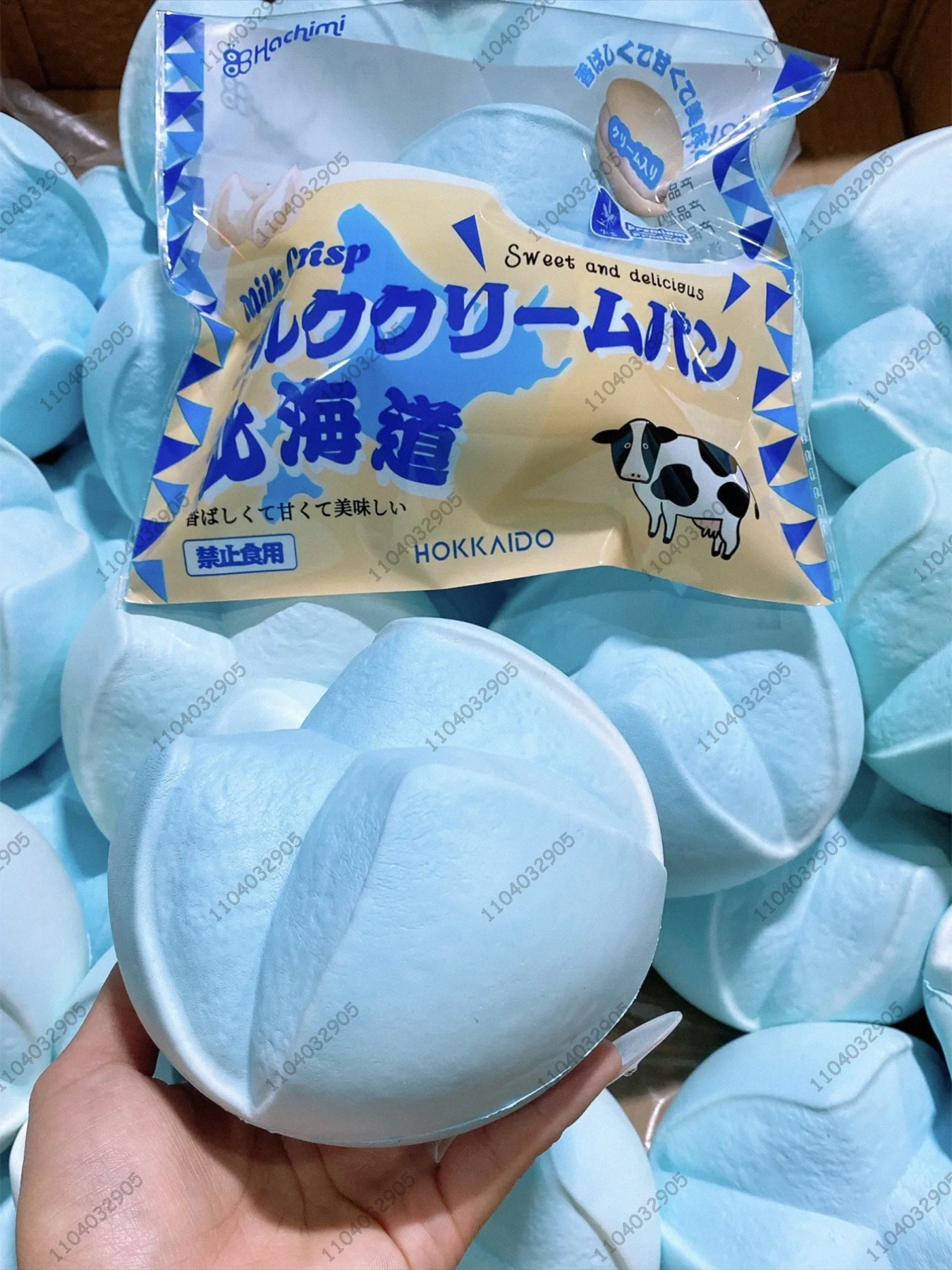 Grand Hokkaido lait sucré lente augmentation Squishy chocolat Sandwich Cookie rebond lent presser jouet libération Stress main Relax cadeau