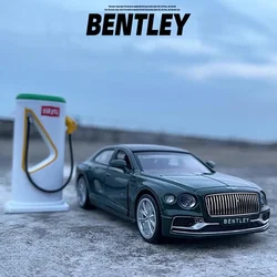 1:38 Bentley Flying Spur Toys Car Models Alloy Diecast New Energy Vehicles Doors Opened Sound Light Pull Back Toy Gifts for Kids