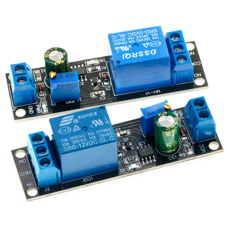 NE555จับเวลาสวิทช์ปรับโมดูลรีเลย์หน่วงเวลาโมดูล DC 5V / 12V Delay เชื่อมต่อ/ตัดการเชื่อมต่อรีเลย์ shield สำหรับ Arduino