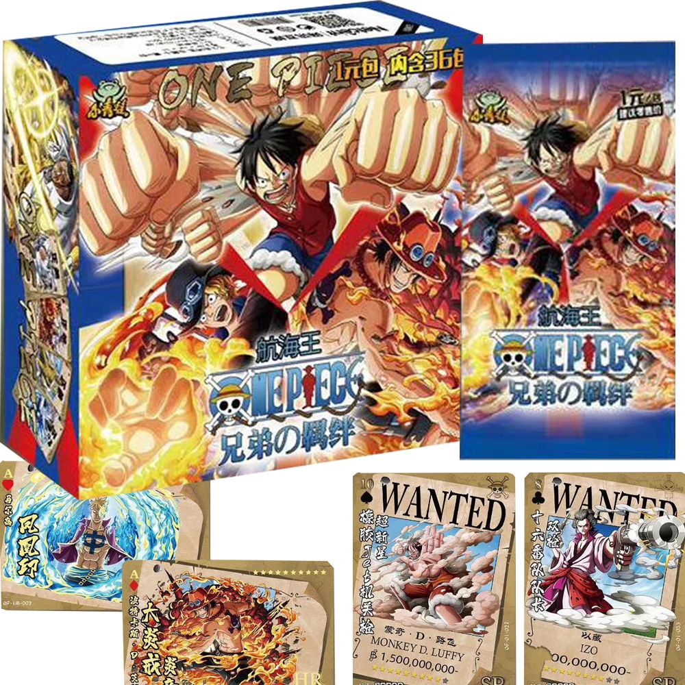 One Piece Cards Collection The Bonds of Brothers Series Anime Characters High Definition Classic Hot Gold Card Child Love Gift