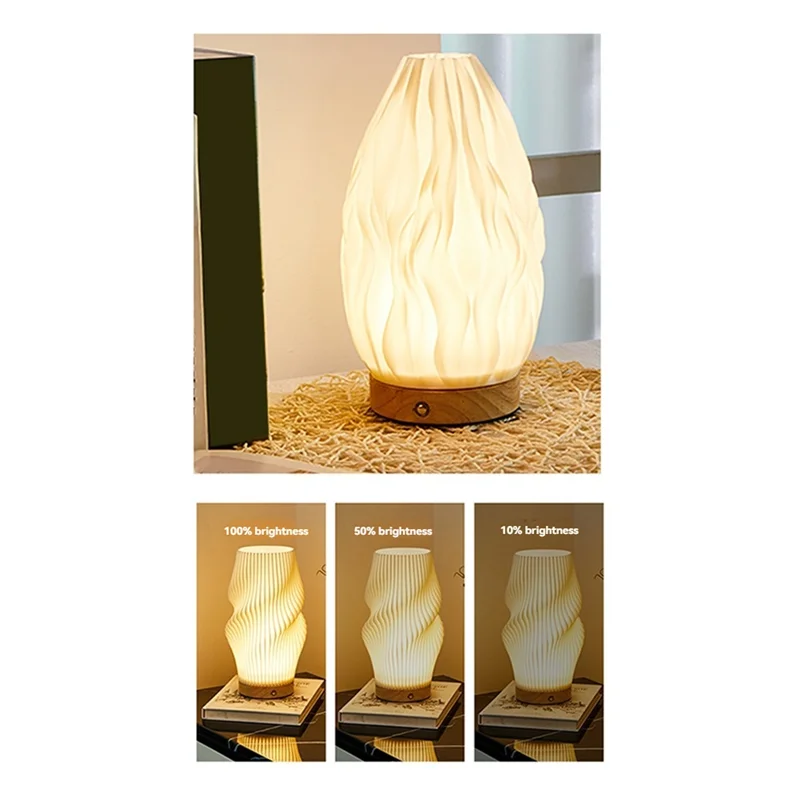 Abll-dimmable novidade pequena lâmpada de mesa para o quarto estilo vintage listrado pequena luz da noite lâmpada cabeceira
