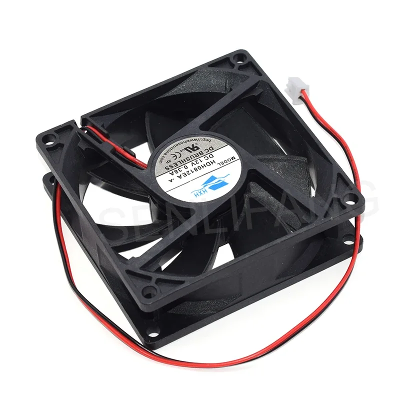 2pcs For HDH0812EA -A 12V 0.38A 8025 Large Air Volume Fan 8CM 5