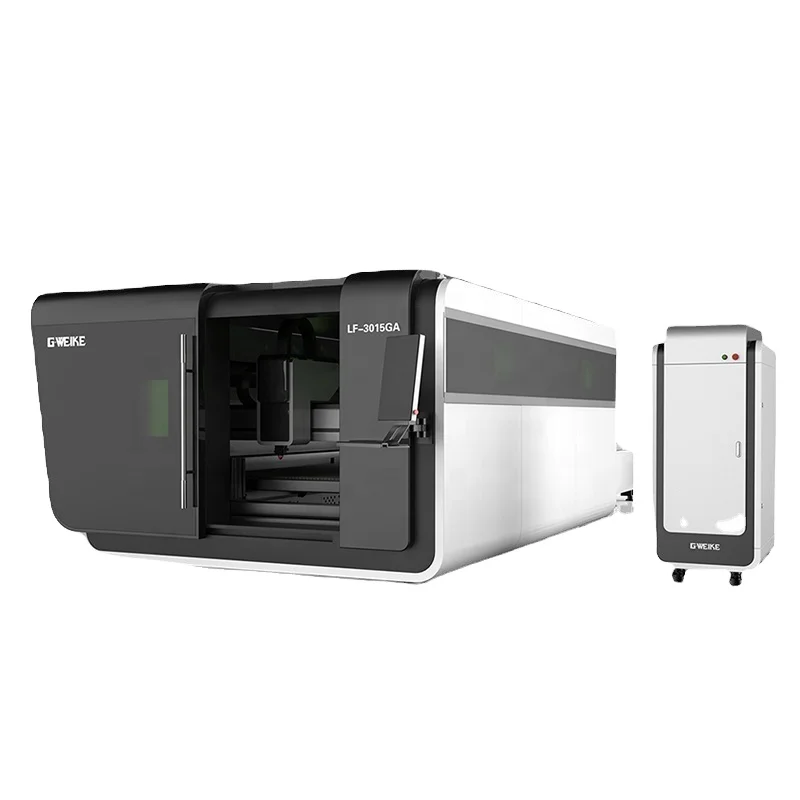 

High Power Enclosed 3015 Cnc Fiber Laser Cutting Machine for Steel Aluminum Metal Plate Cutting 12000 Watts