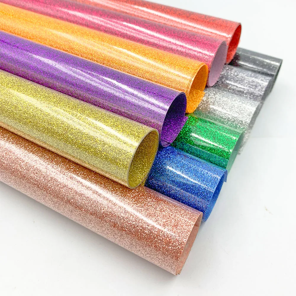 Glitter HTV Vinyl 20x48cm Non-Toxic Quick-Peel for Shirt Swimwear Pet Apparel Decor Summer Festival DIY Heat Transfer Craft Cut