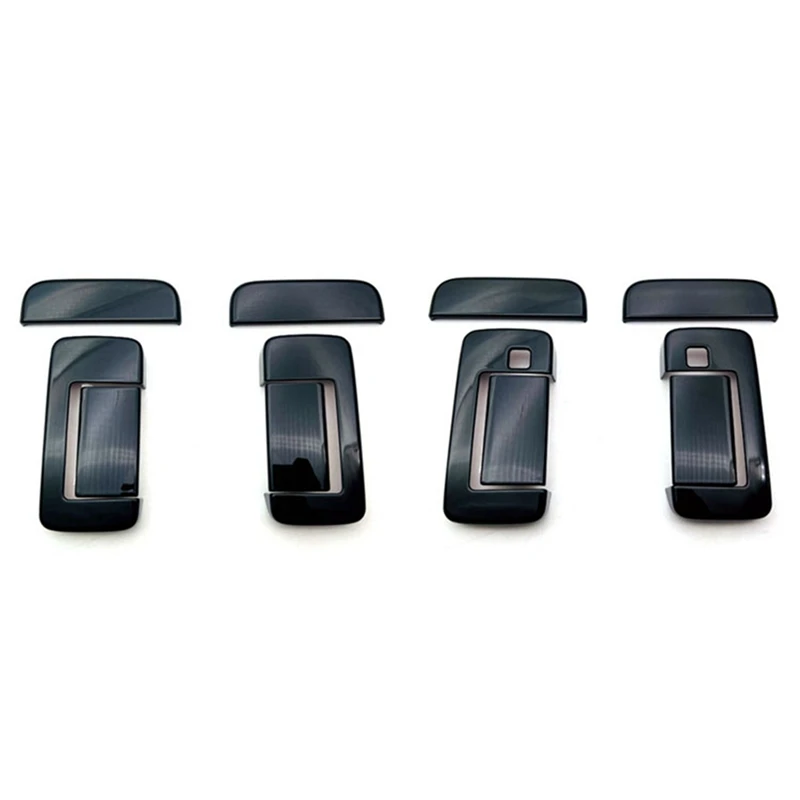 4Pcs Glossy Black Exterior Side Door Handle Frame Cover Trim For Daihatsu ATRAI / HIJET CARGO 2022+