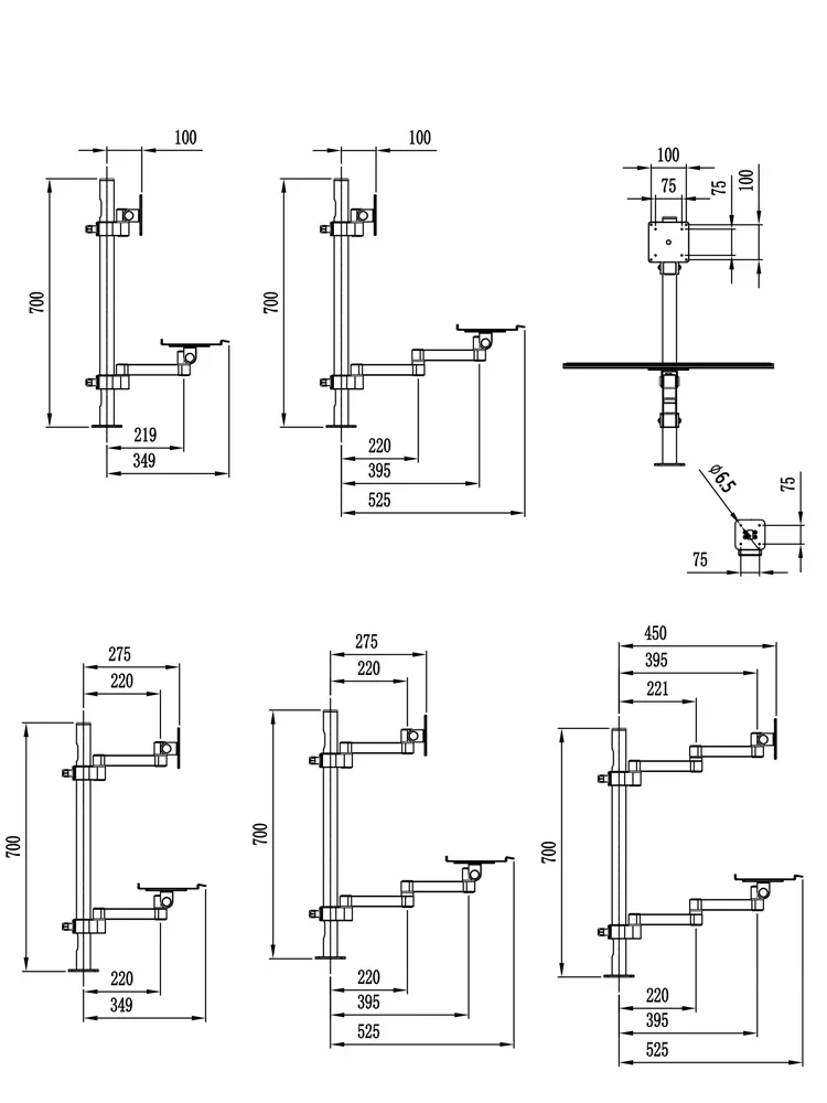 Industrial computer monitor stand