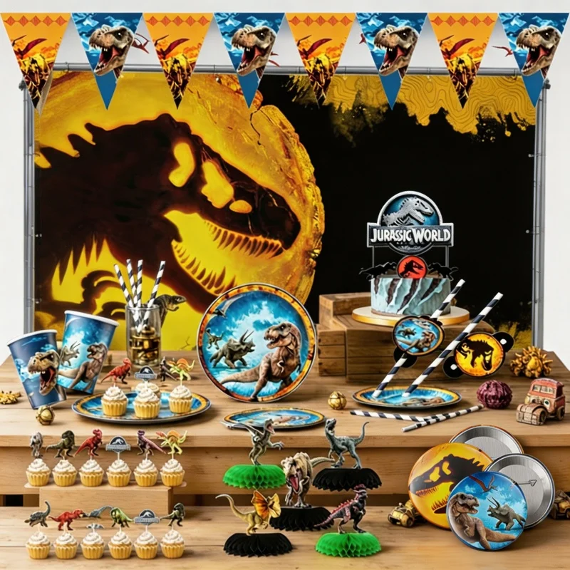 Warner Bros Dinosaurier-Kombinations-Party-Deko-Set für Indoor-Geburtstagsfeiern