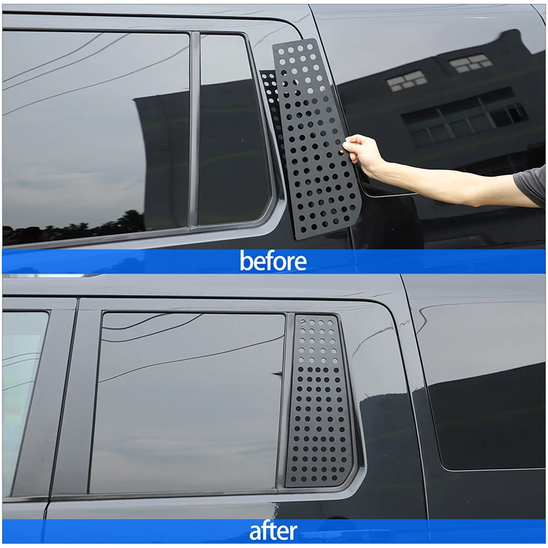 For Land Rover Discovery 3 4 LR3 LR4 2004-16 Car Rear Window Glass Honeycomb Panel Decorative Styling Accessories Aluminum Alloy