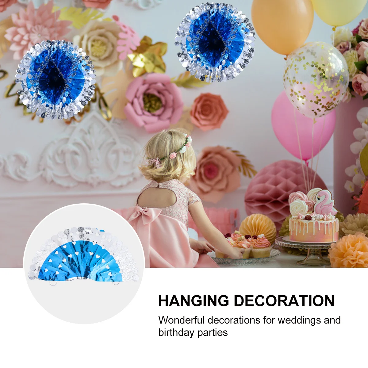 

1Set Colorful Hanging Flower Balls Party Decorations for Wedding Birthday Homes Shops Hotels Garland Ball
