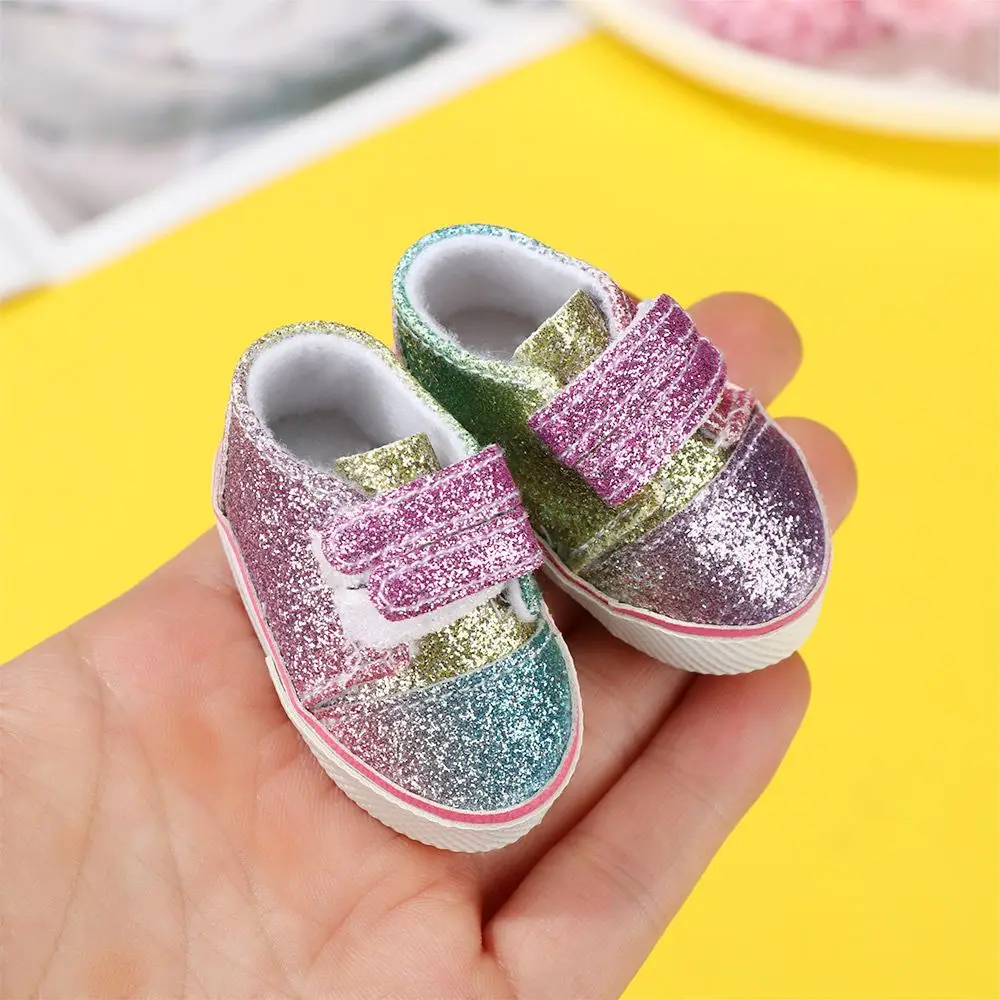 DIY 14inch/18 inches Baby Lovely 43cm Dolls Doll Boots Sandals Doll Clothes Accessories Sequins Doll Shoes 7cm Manual Shoes