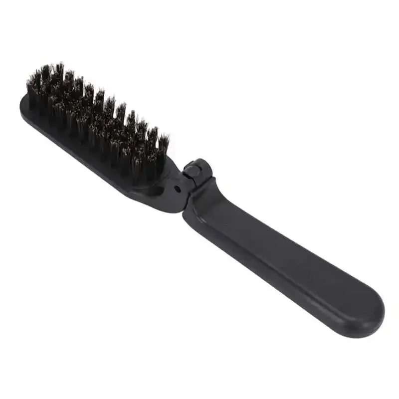 Peine de cerdas de barba plegable para hombre, peine de cerdas de pelo de cerdo, resistente al agua, limpieza de aseo, peinado de barba, 1 unidad