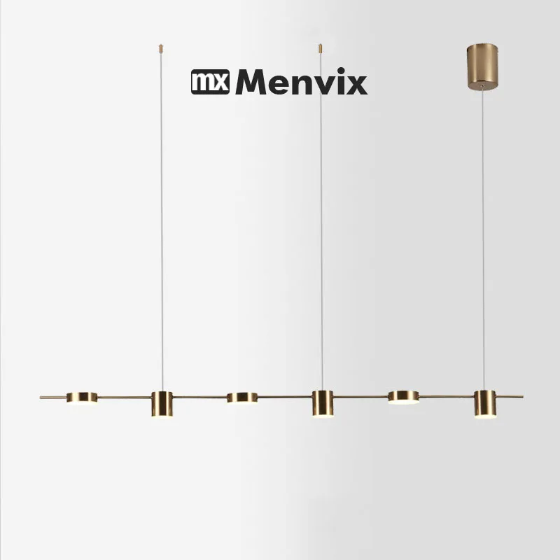 

Modern Minimalist Pendant Light LED Strips Hanging Lamp Luxury Chandelier Lighting Fixture for Kitchen Bar Dining Room Table