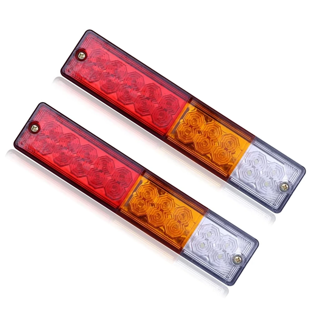 12 فولت/24 فولت 20 LED مقطورة الذيل أضواء خلفية بار بدوره إشارة عكس مصباح جيد الإضاءة للمقطورات والشاحنات والشاحنات والحافلات والسحر #4