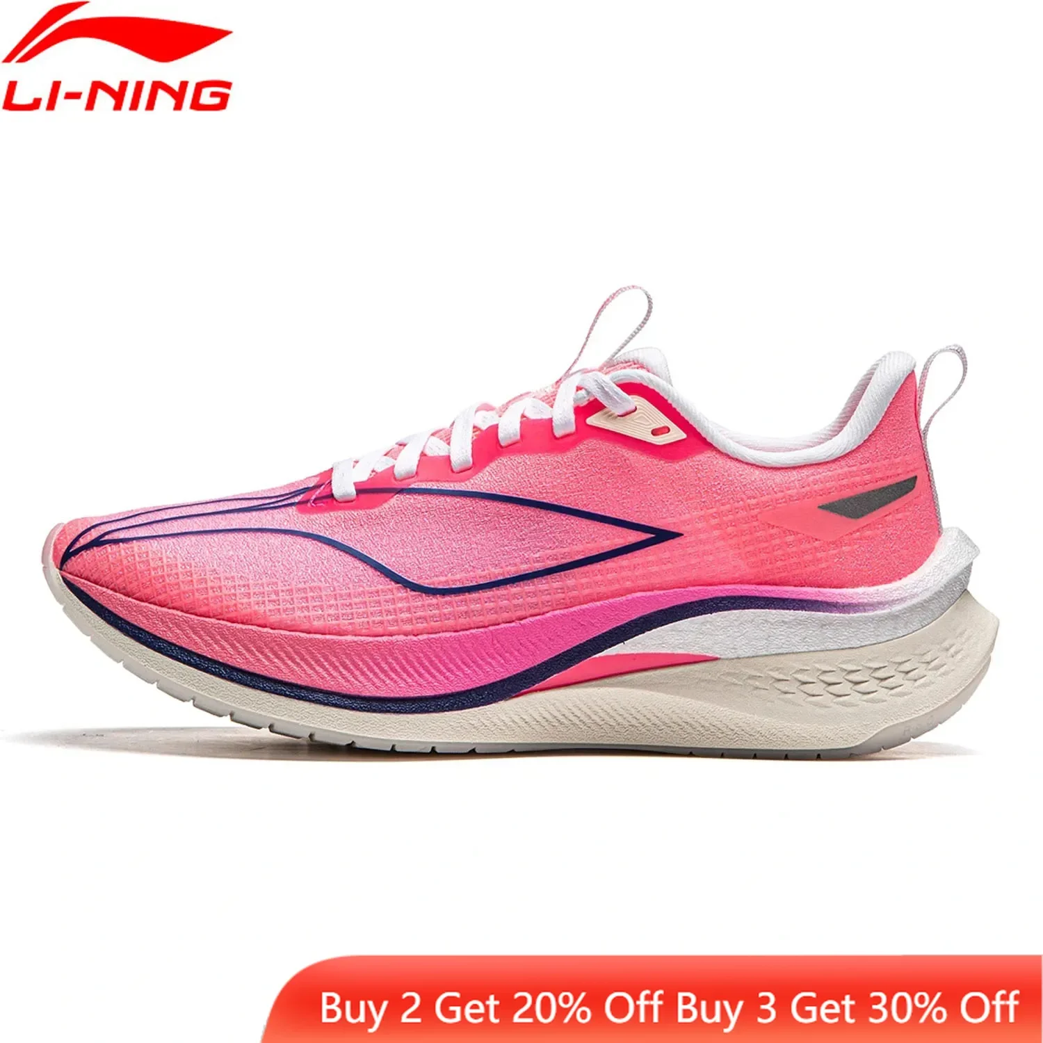 Li-Ning Women RED HARE 7 PRO Racing Running Shoes BOOM Cushion LIGHT FOAM ULTRA Sport Shoes Wearable Breathable Sneaker ARPU002