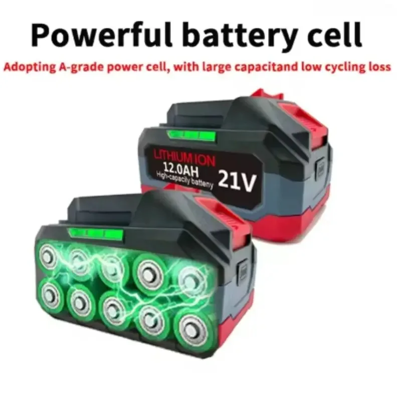 21V 6.0Ah 12.0Ah For Makita 18V Battery Power Tools Li-ion Replacement LXT BL1850 BL1860 DDF487 for 18V/21V Screwdriver