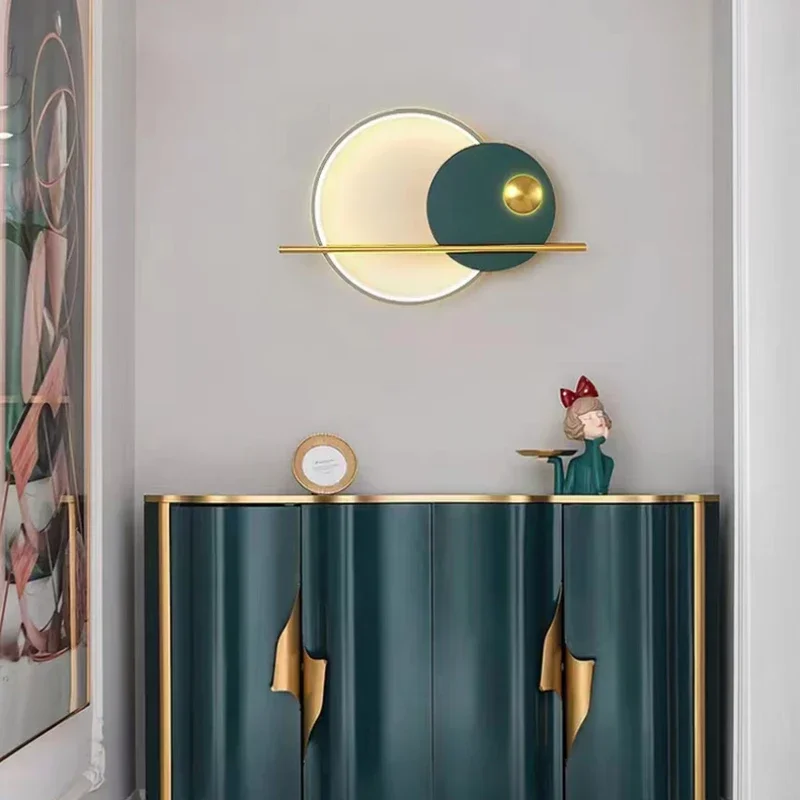 Lampu Dinding LED Seni Minimalis 2025 Lampu Modern Samping Tempat Tidur Restoran Ruang Tamu Logam Warna-warni