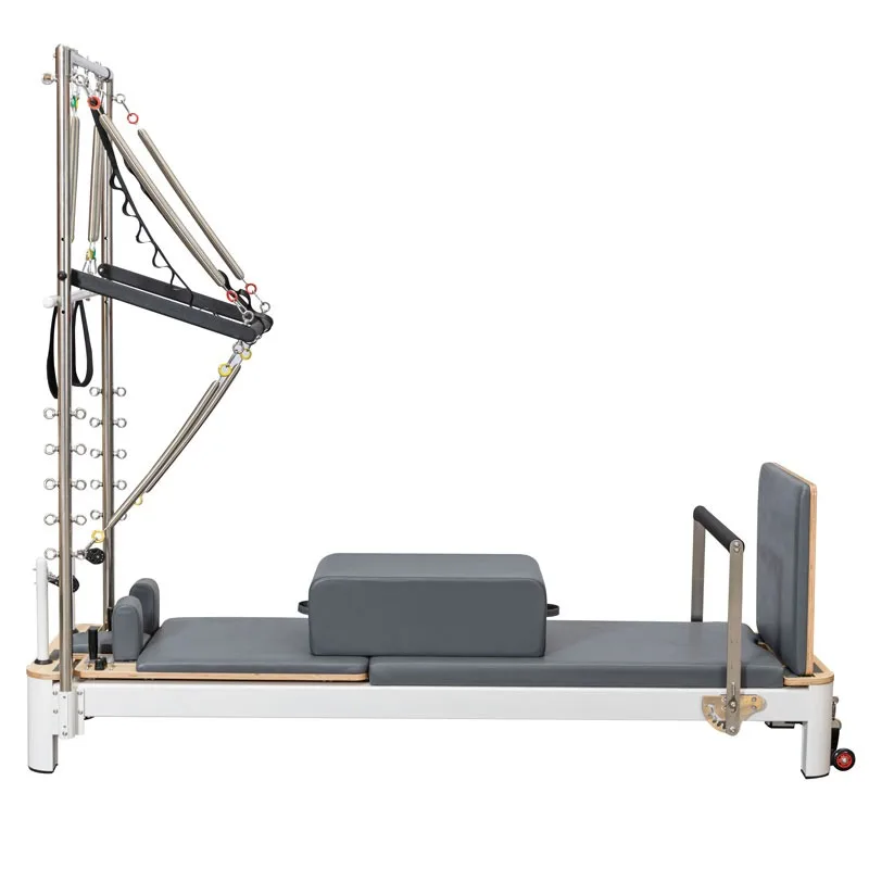 YTYIN Pilates Reformer Gym Fitness Equipment Studio Half Trapeze Pilates Aluminum Reformer With Tower