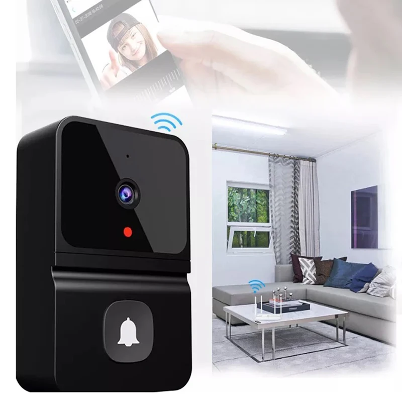 Intelligent Wireless Visual Doorbell High-definition Outdoor Camera Anti-theft Doorbell Wifi Video Voice Intercom Doorbell 2024