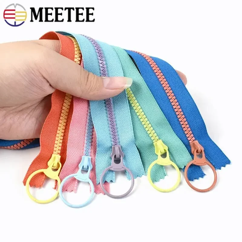 5/10 قطع 3 #   Meetee الخياطة الراتنج السوستة حقيبة جيب نهاية إغلاق سستة الملابس السحابات استبدال إصلاح البريدي الشريط الملحقات
